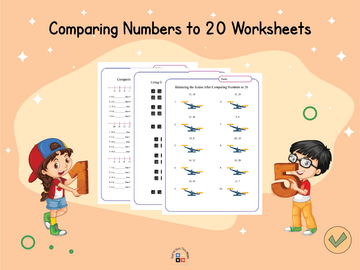 18 Free Comparing Numbers to 20 Worksheets