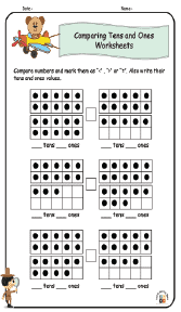 Comparing Tens and Ones Worksheets 