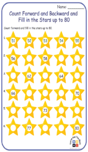 Count Forward and Backward and Fill in the Stars up to 80