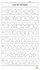 Cross the Odd Shapes Worksheets