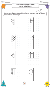 Draw Correct Symmetric Shape on the Dotted Space Worksheet 