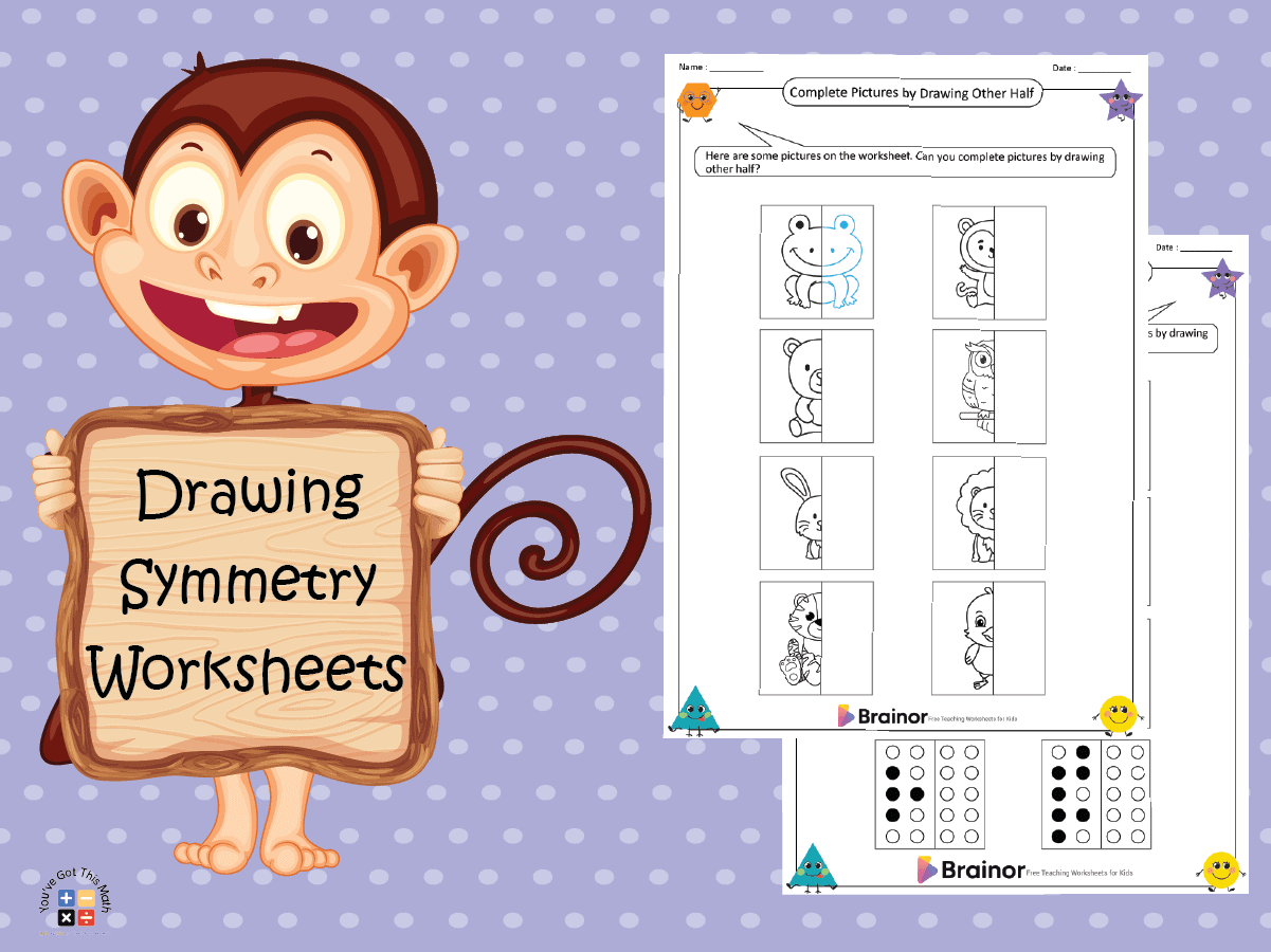 50+ Drawing Symmetry Worksheets | Free Printable