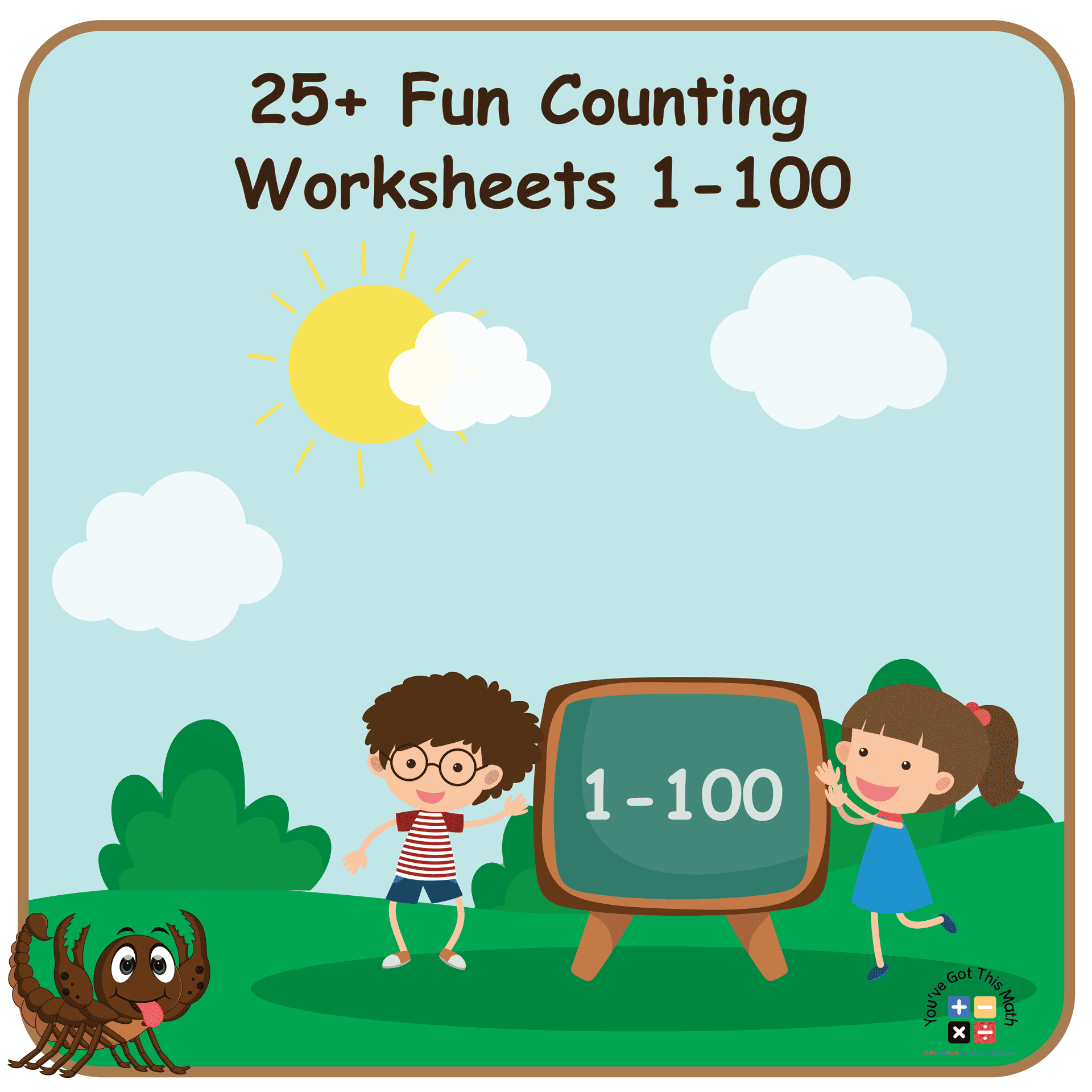 25+ Fun Counting Worksheets 1-100 | Free Printable