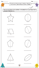 Find Line of Symmetry of Given Shape Worksheet