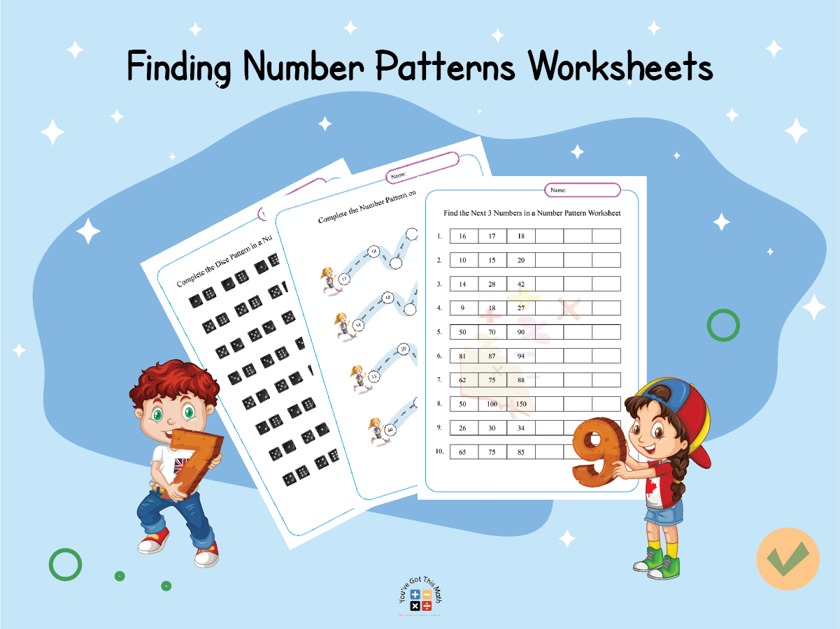 12 Free Finding Number Patterns Worksheets