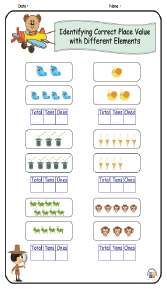 Identifying Correct Place Value with Different Elements Worksheet