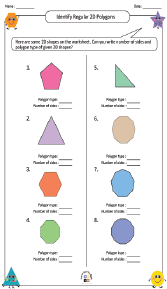 Identifying Regular 2D Polygons Worksheet 