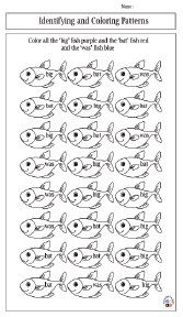 Identifying and Coloring Patterns Worksheets