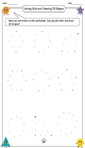 Joining Dots and Drawing 2D Shapes Worksheet