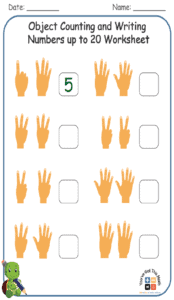 Object Counting and Writing Numbers up to 20 Worksheet