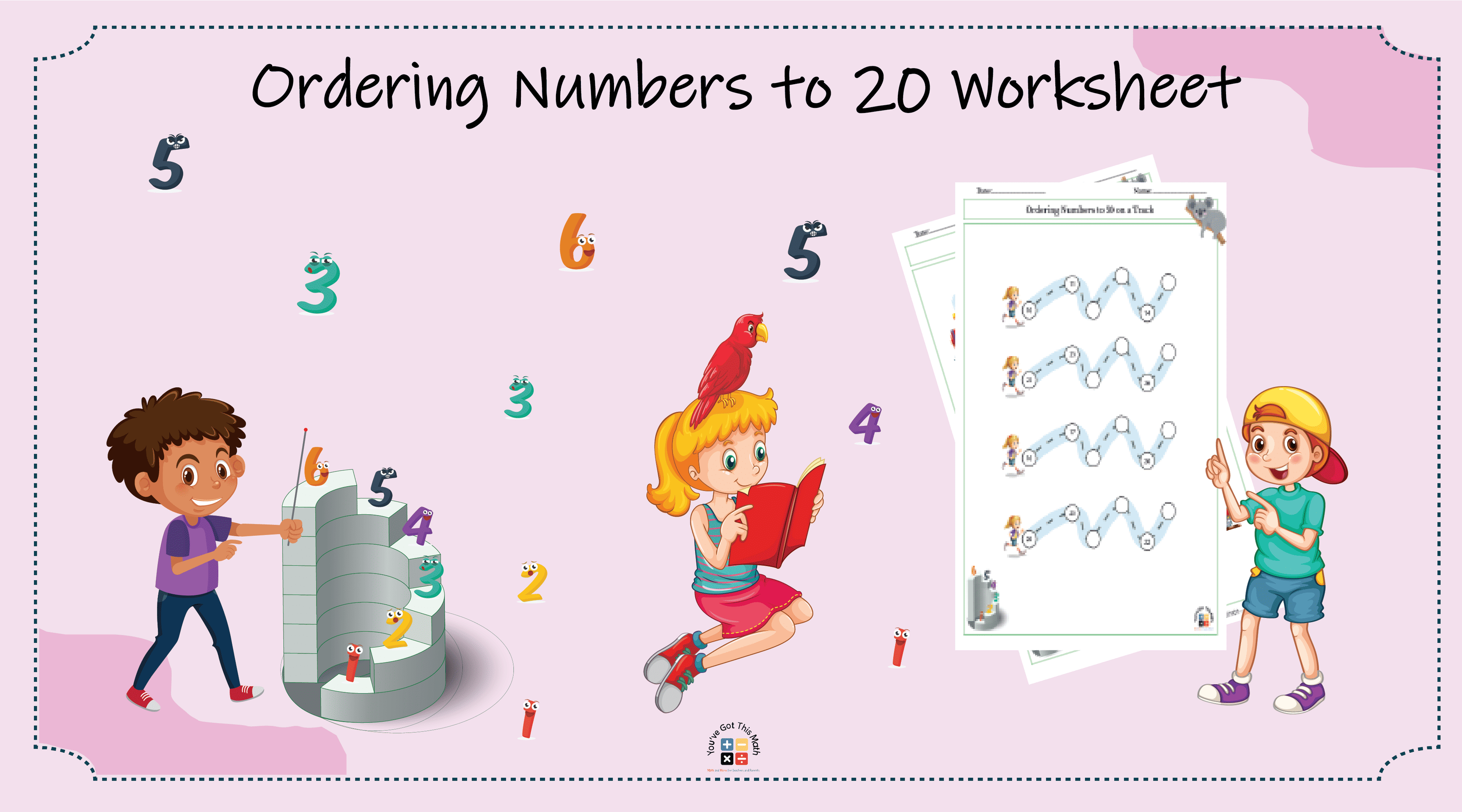 21 Free Ordering Numbers to 20 Worksheets