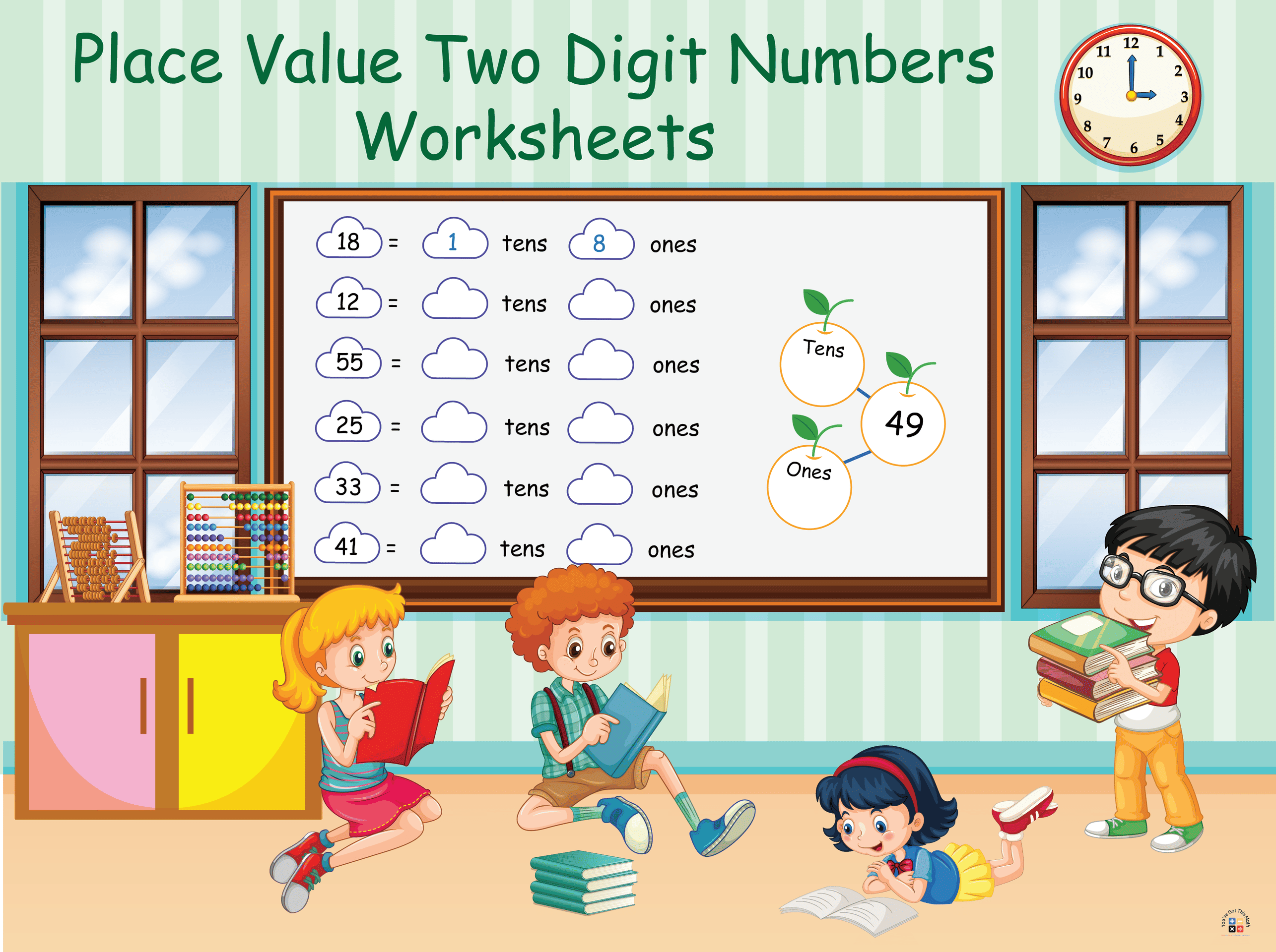 25+ Place Value Two Digit Numbers Worksheets | Free Printable