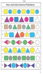 Practicing Drawing and Coloring Patterns Worksheets