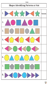 Shapes Identifying Patterns Worksheet