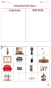 Sorting Household Objects Worksheet 
