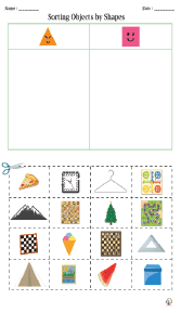 Sorting Objects by Shapes Worksheet
