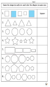 Sorting Patterns and Coloring Objects Worksheet