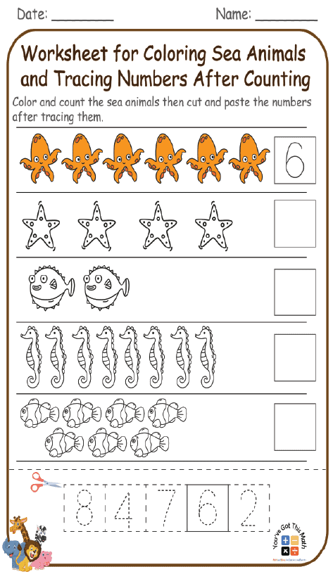 35+ Free Counting Animals Worksheet