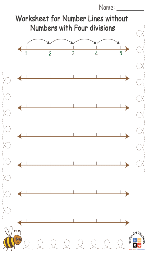 20 Free Number Lines without Numbers Worksheets