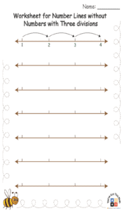 Worksheet for Number Lines without Numbers with Three divisions 