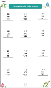 column addition and subtraction