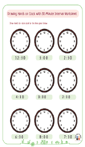draw the hands of the clock worksheet