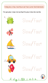 fast or slow worksheet