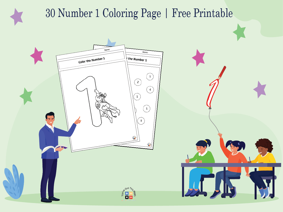 10+ Number 1 Coloring Page | Free Printable