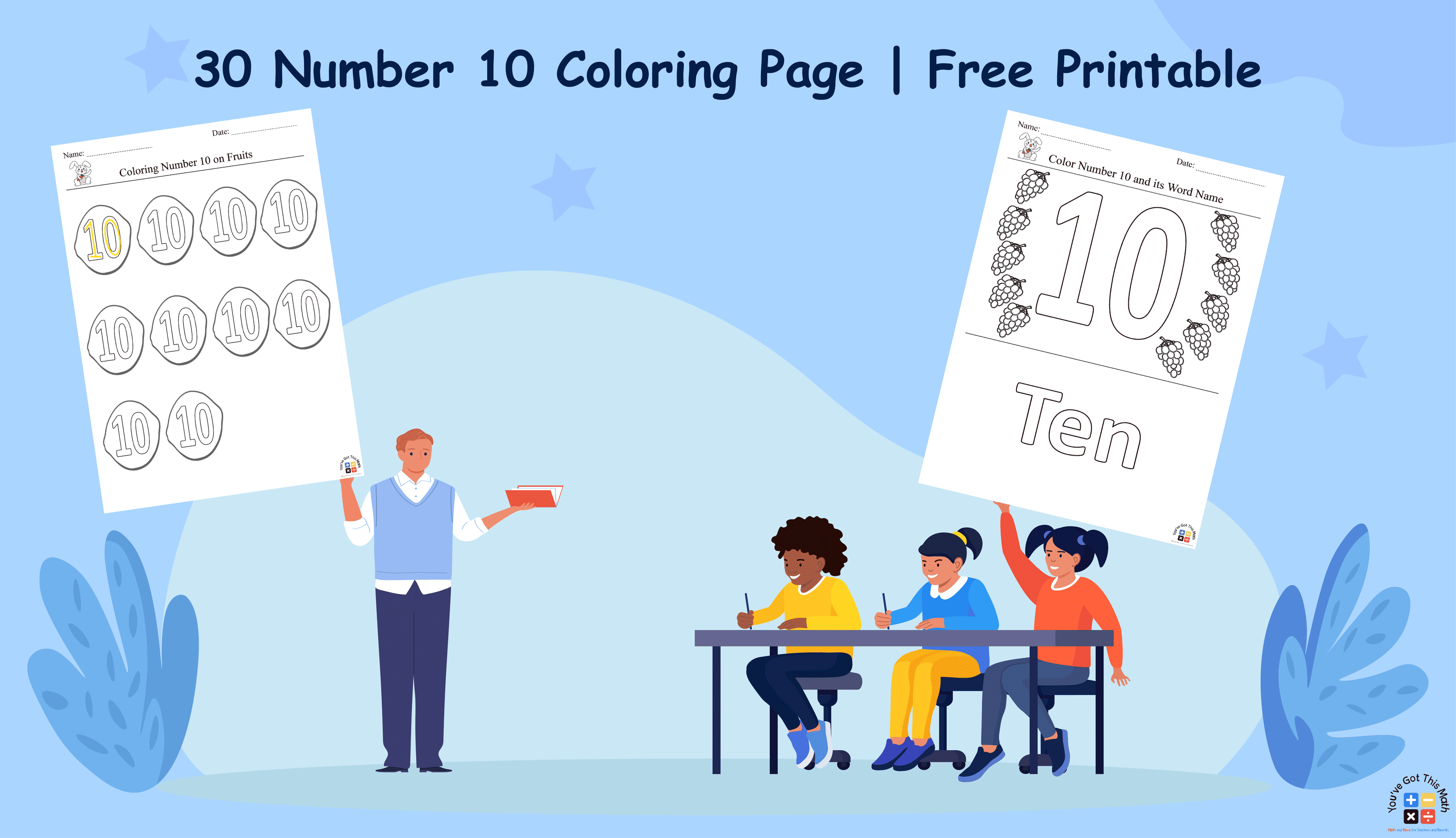 30 Number 10 Coloring Pages | Free Printable