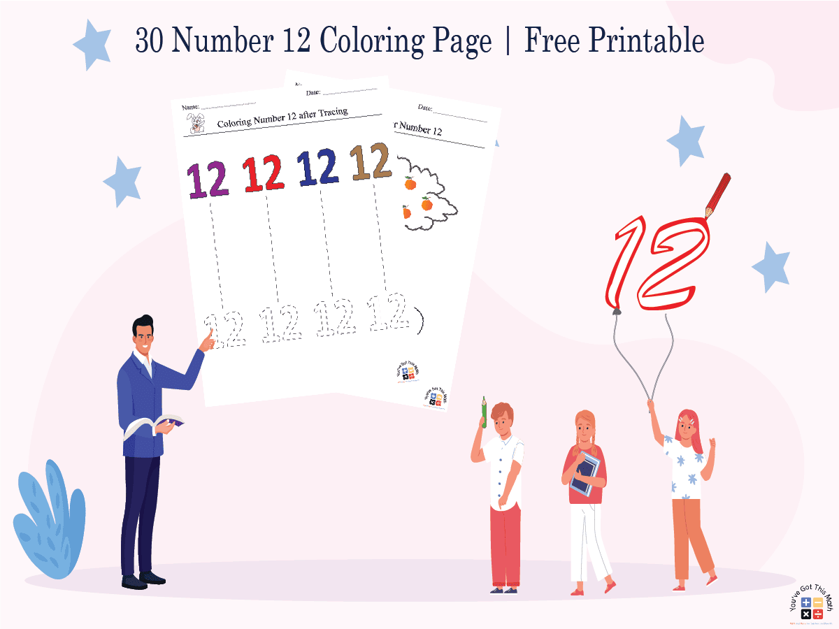 30 Number 12 Coloring Pages | Free Printable