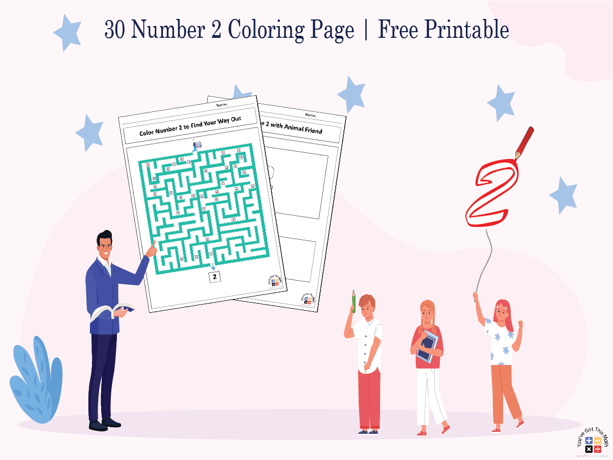 10+ Number 2 Coloring Page | Free Printable