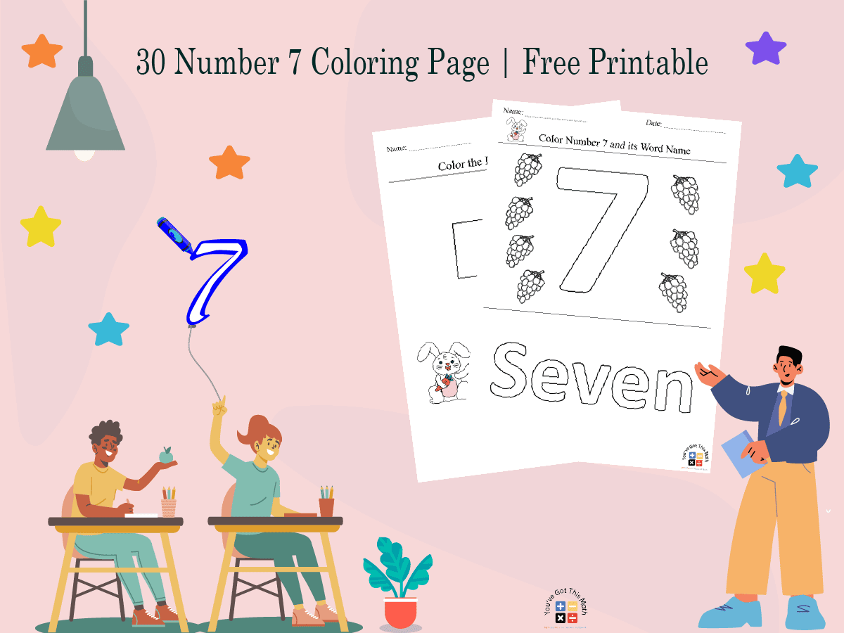 30 Number 7 Coloring Page | Free Printable