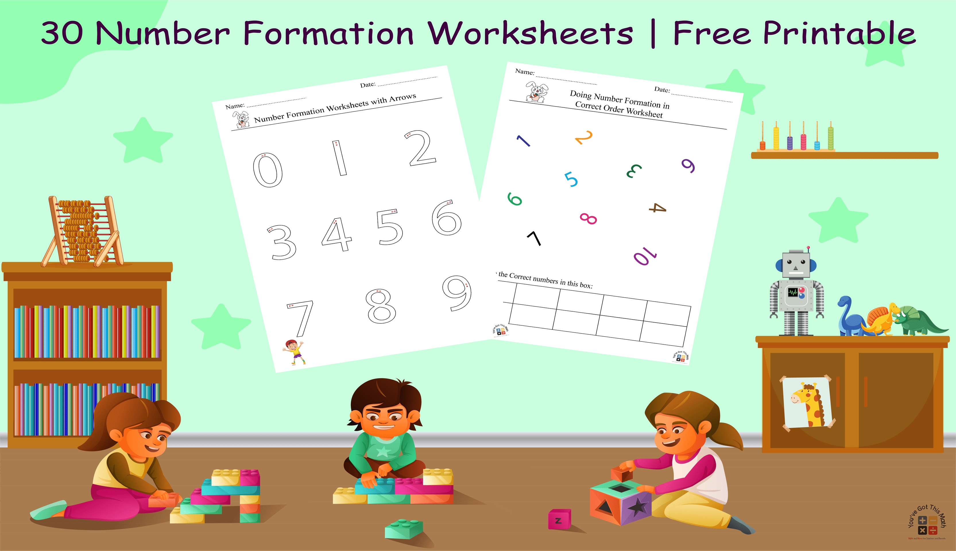 30 Number Formation Worksheets | Free Printable