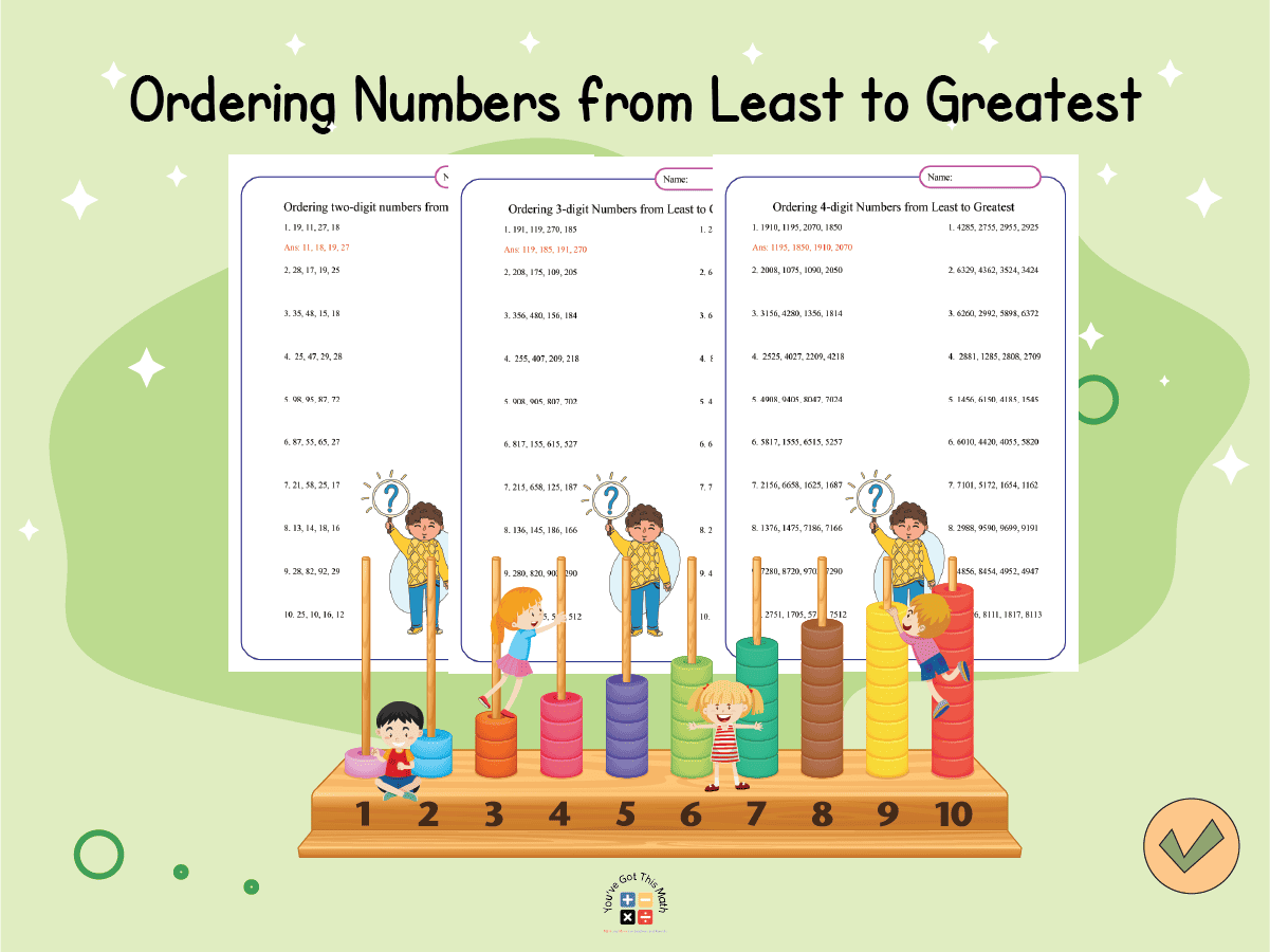16 Ordering Numbers from Least to Greatest Worksheet