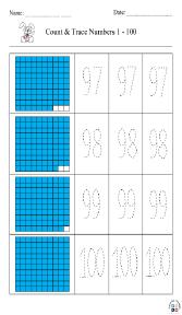 Count and Trace Number 1–100 Worksheet