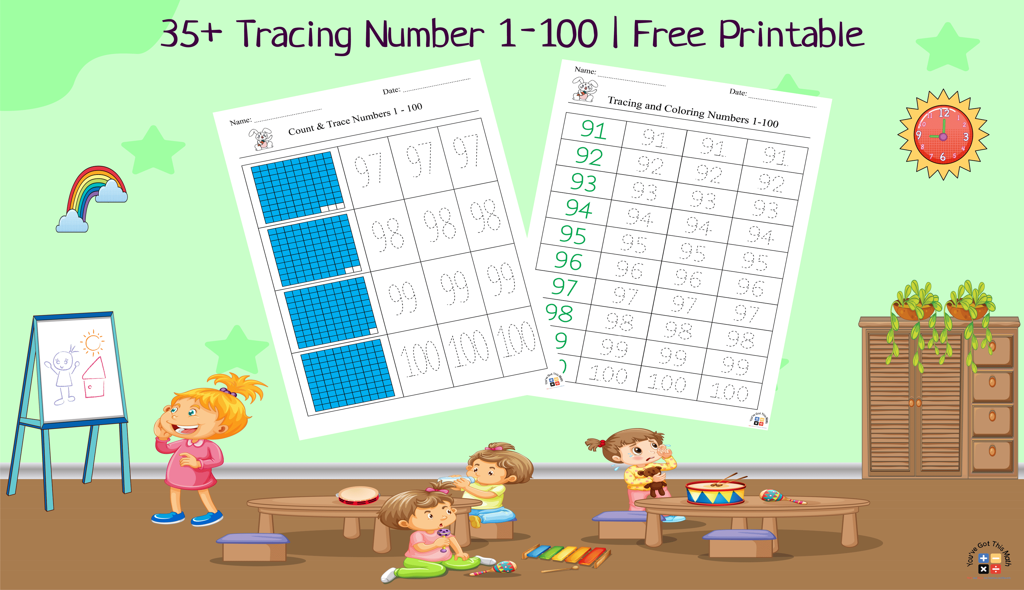 35+ Tracing Number 1–100 Pages | Free Printable