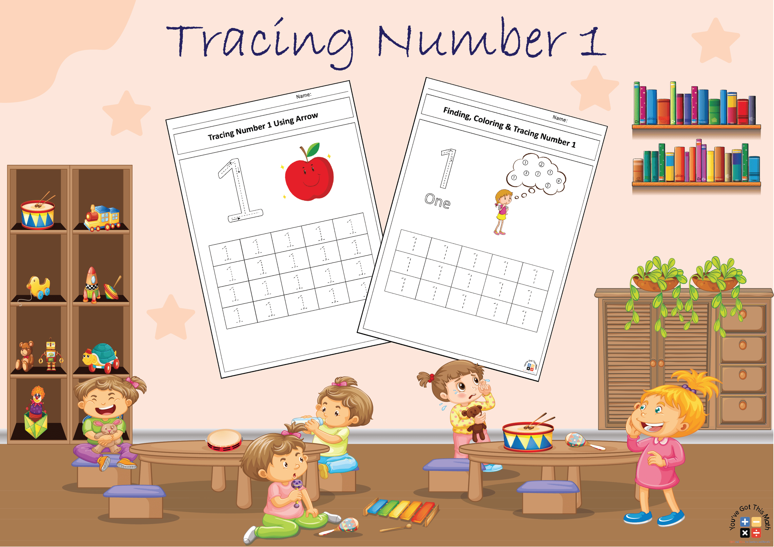 10+ Tracing Number 1 Pages | Free Printable