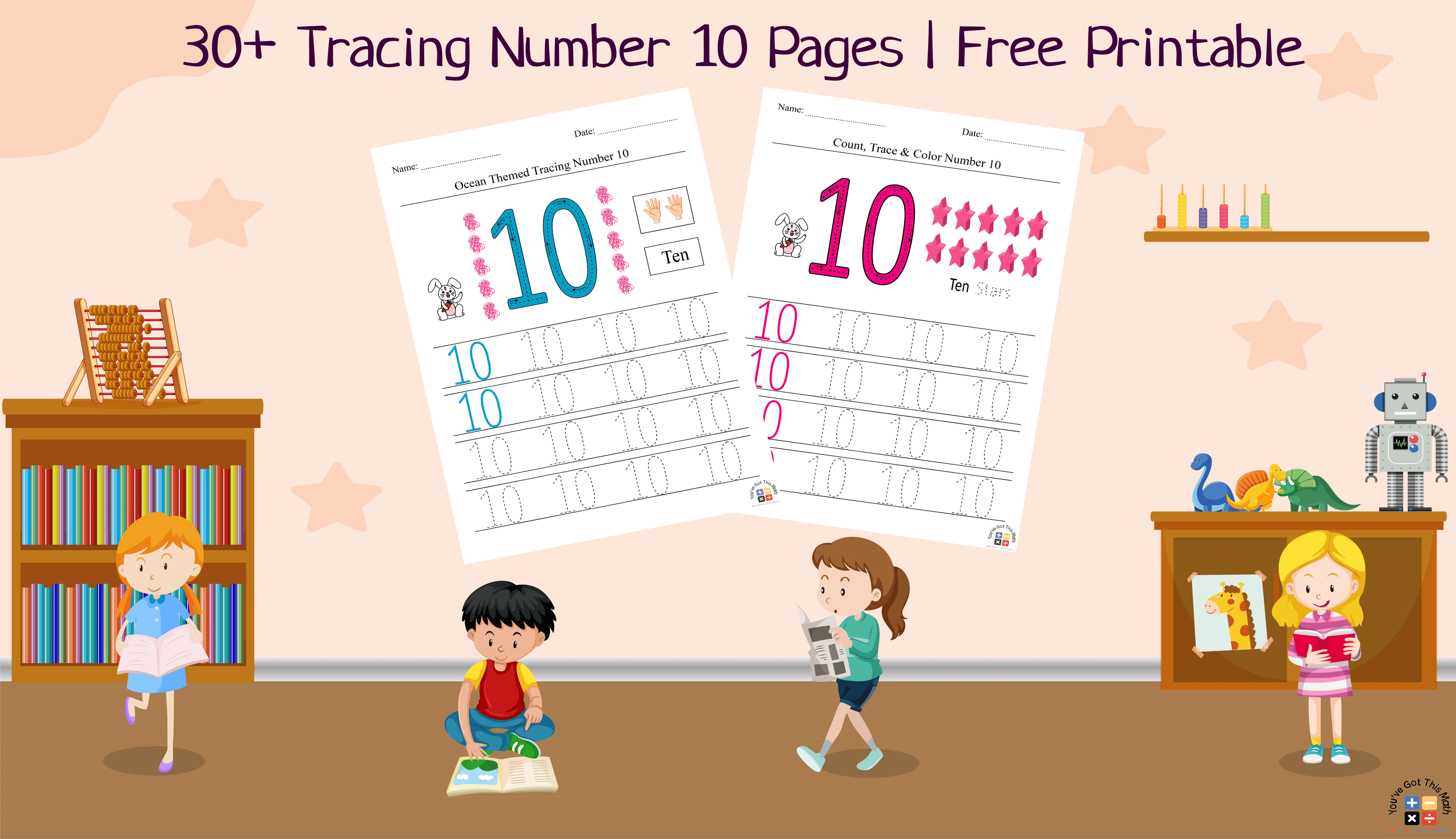 30+ Tracing Number 10 Pages | Free Printable