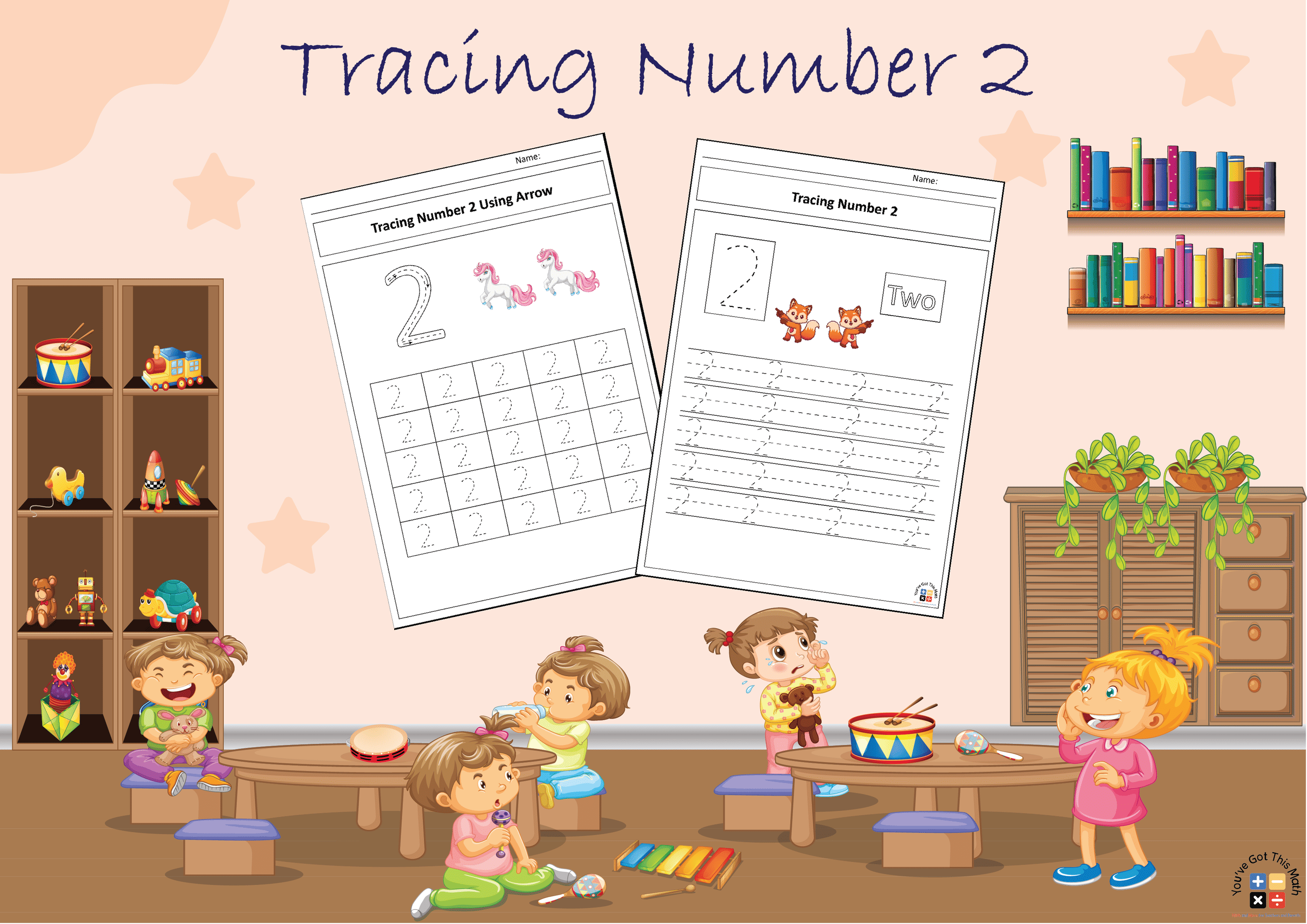 10+ Tracing Number 2 Pages | Free Printable