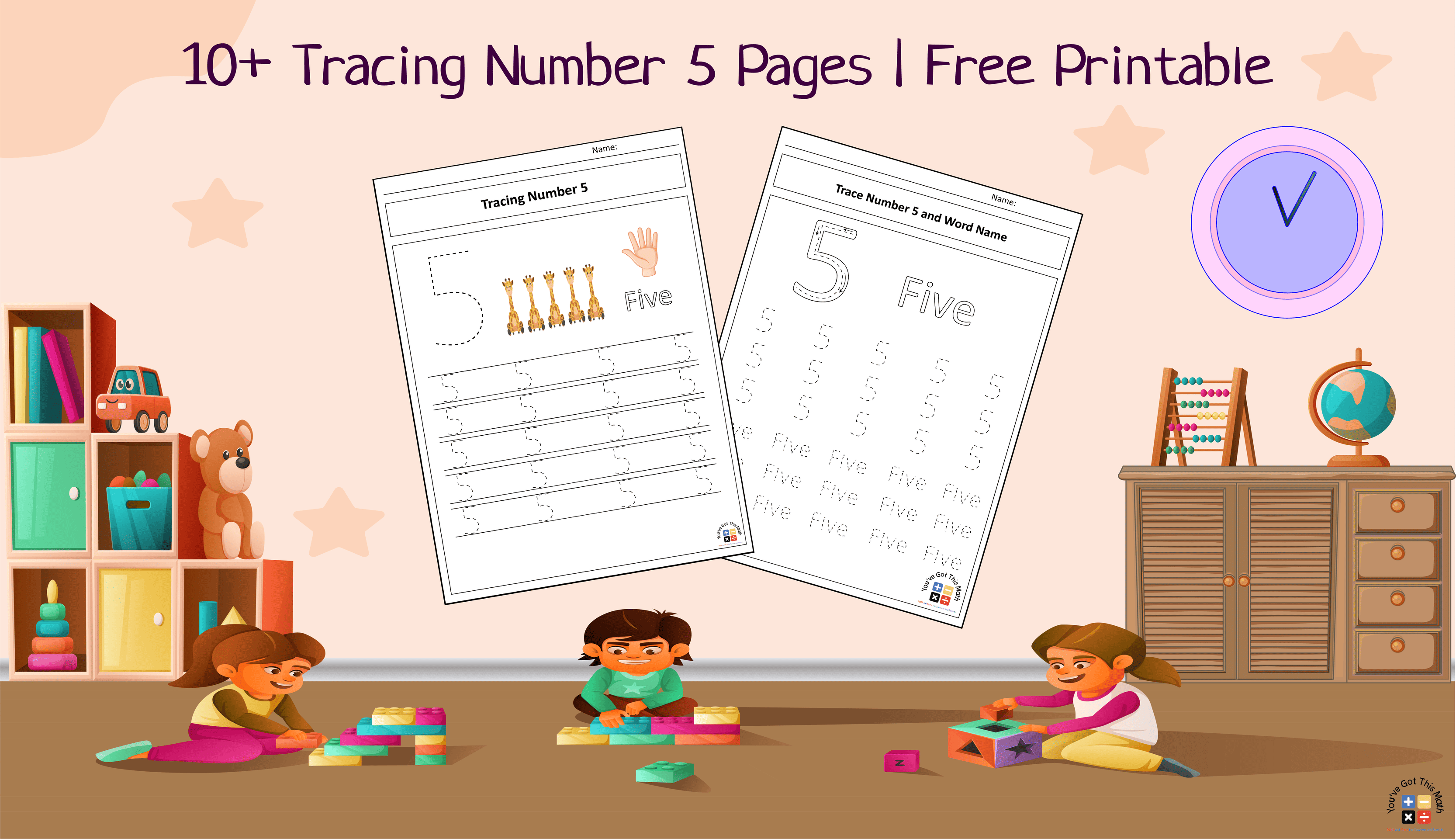10+ Tracing Number 5 Pages | Free Printable