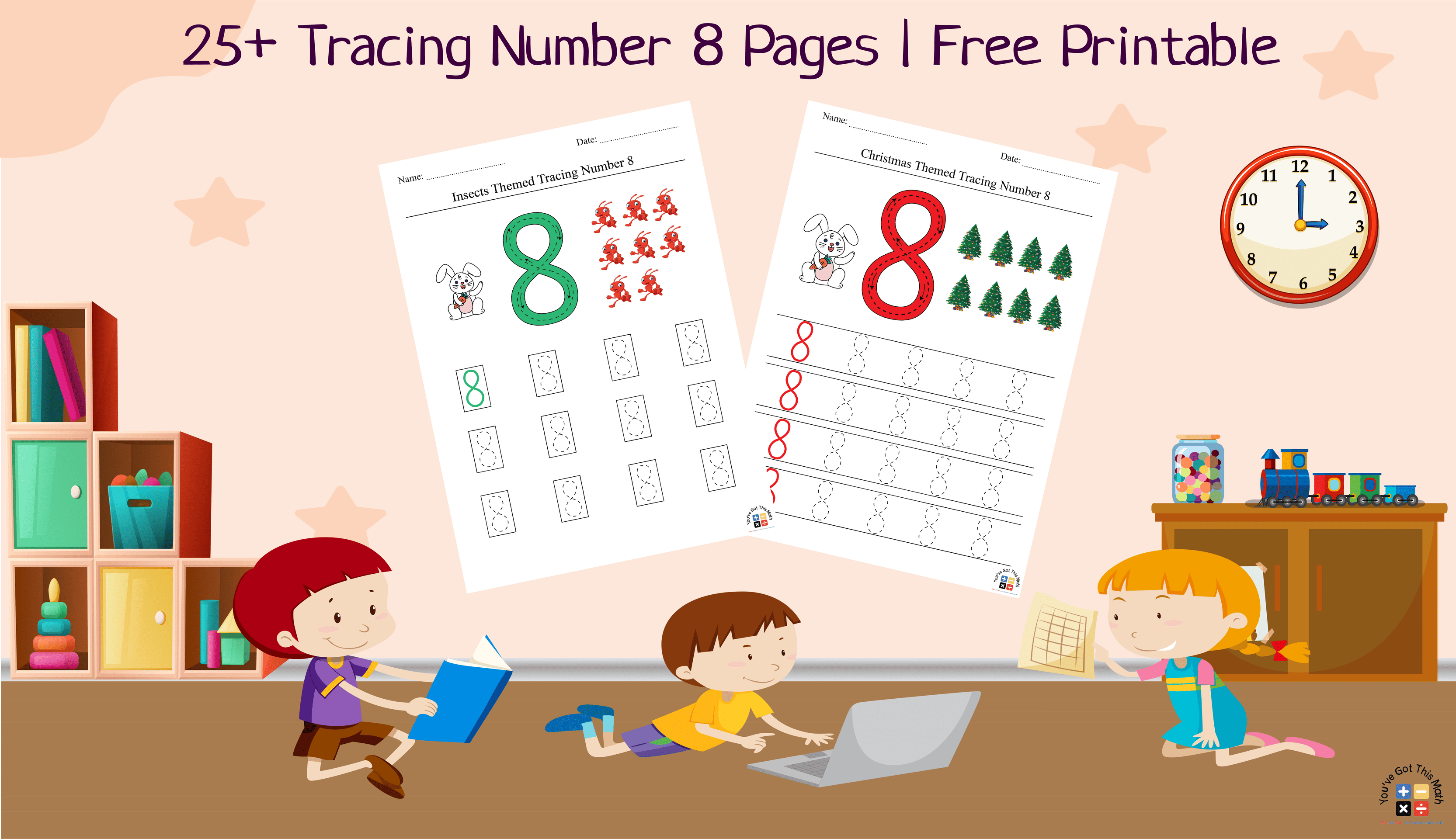 25+ Tracing Number 8 Pages | Free Printable