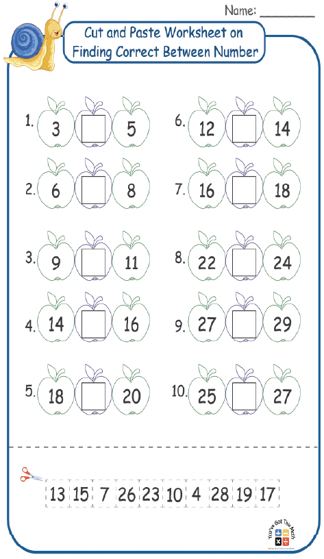 25+ Between Numbers Worksheet | Free Printable