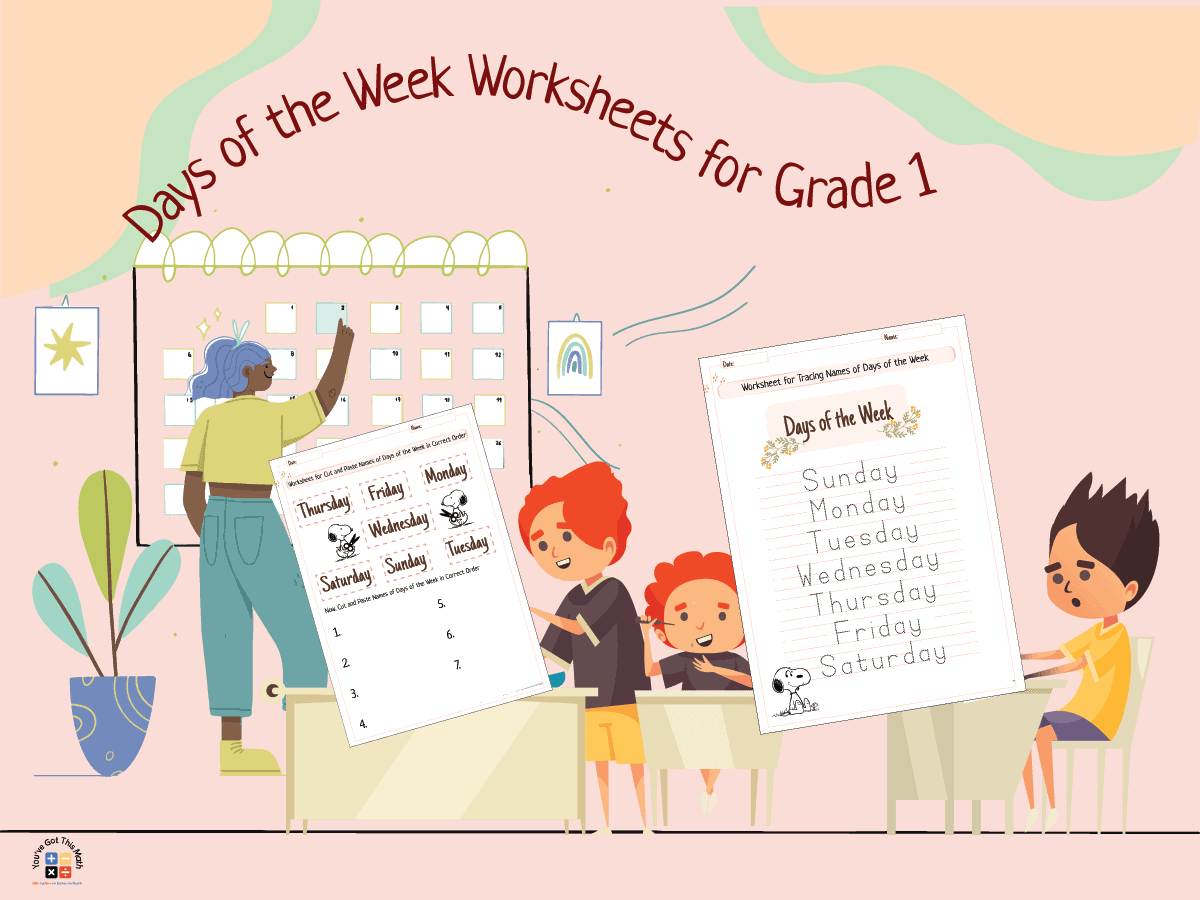 15+ Days of the Week Worksheets for Grade 1 | Free Printable