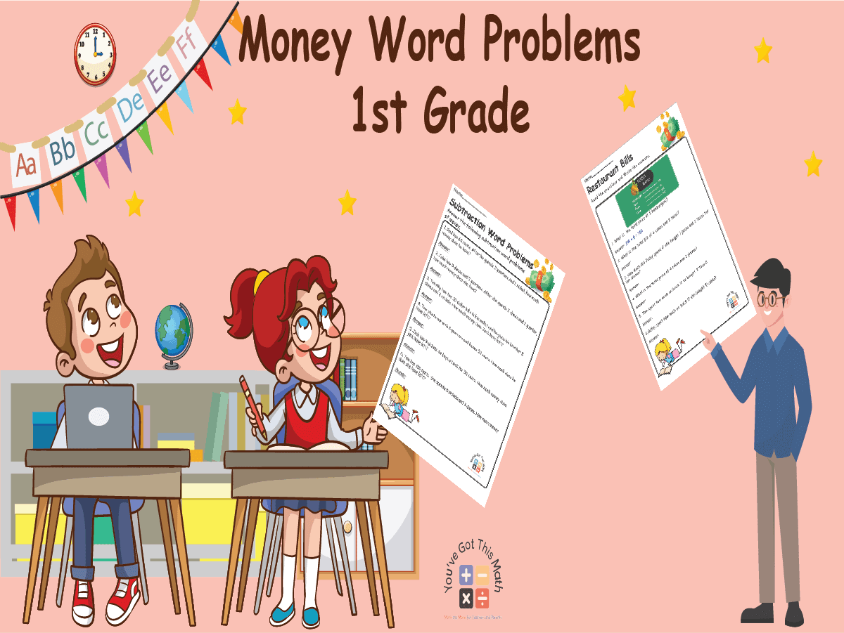18 Interactive Money Word Problems 1st Grade Worksheets