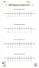 Number Recognition on a Number Line to 5