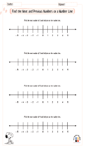 Find the Next and Previous Numbers on a Number Line