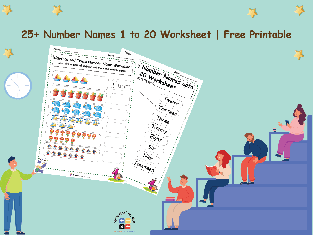 25+ Number Names 1 to 20 Worksheet | Free Printable
