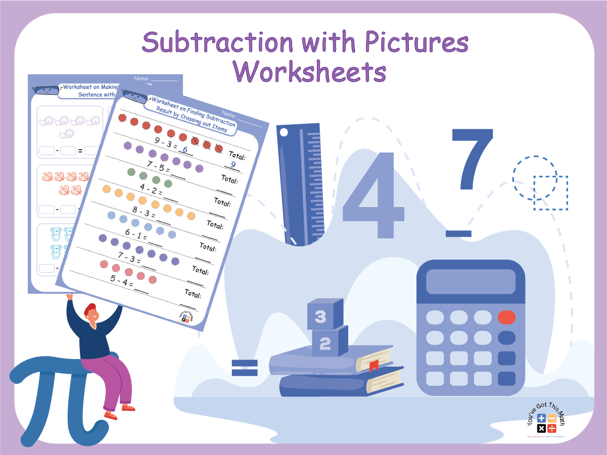 15+ Subtraction with Pictures Worksheets | Free Printable
