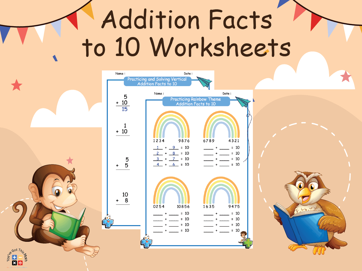 15+ Addition Facts to 10 Worksheets | Free Printable