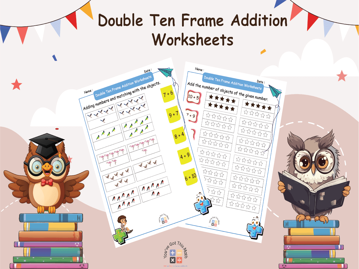 15+ Double Ten Frame Addition Worksheets | Free Printables